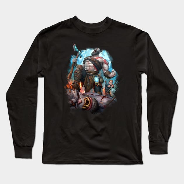 God of War Long Sleeve T-Shirt by PatrickBrownArt